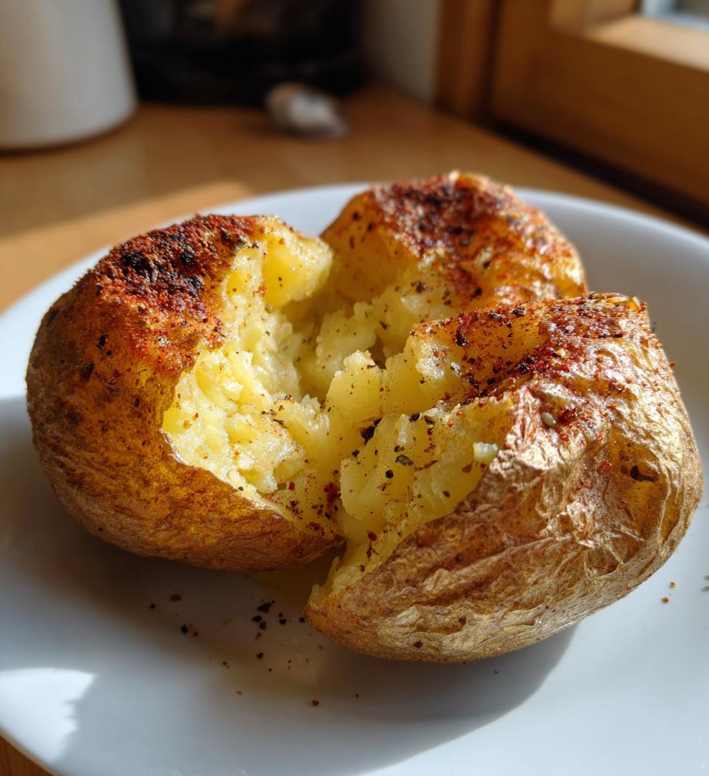 Perfecte airfryer gepofte aardappel in slechts 30 minuten