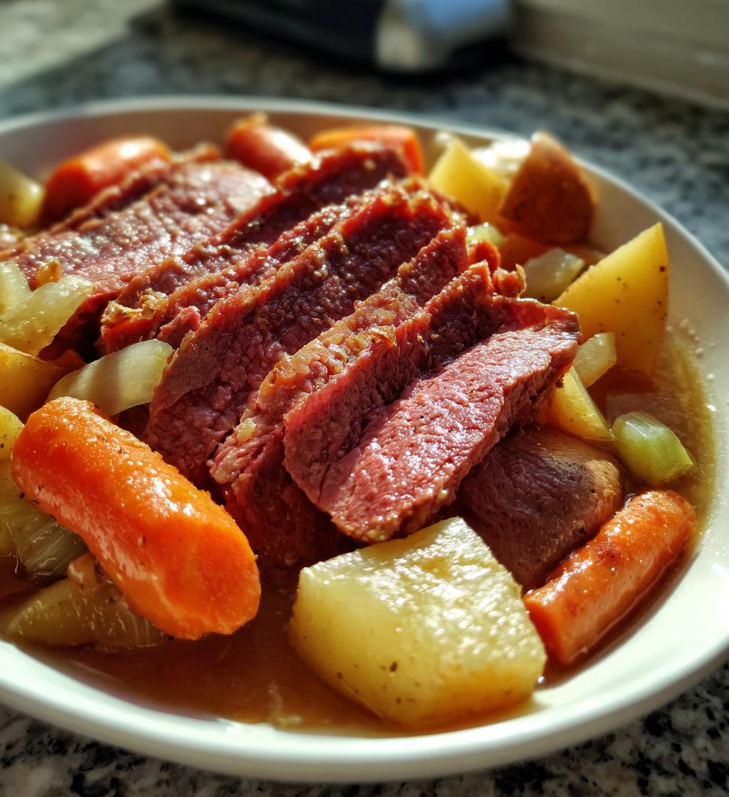 Makkelijk corned beef slowcooker recept in slechts 8 uur