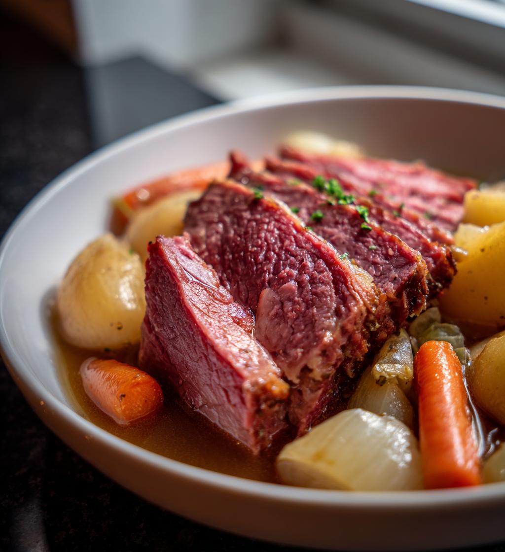 Perfecte corned beef uit de slowcooker in 8 uur