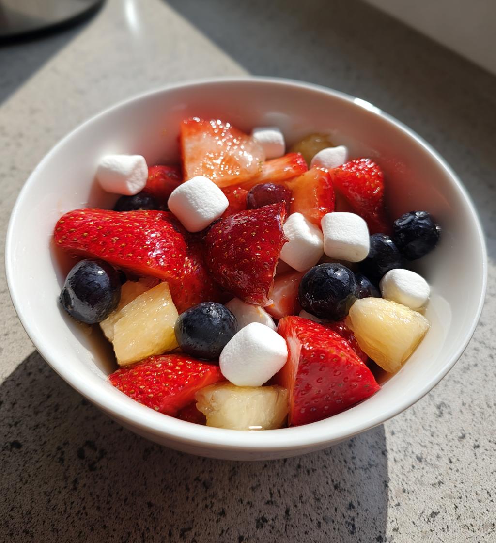 fruit salad with marshmallows
