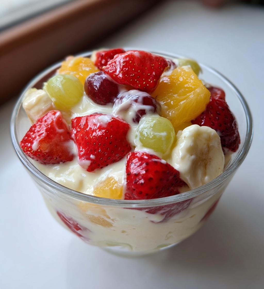 fruit salad with pudding