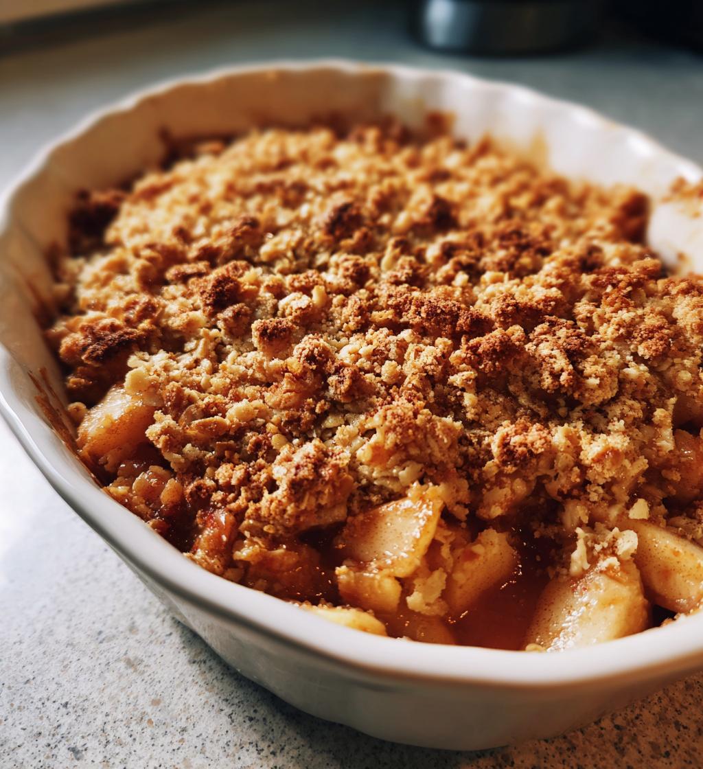 healthy apple crumble