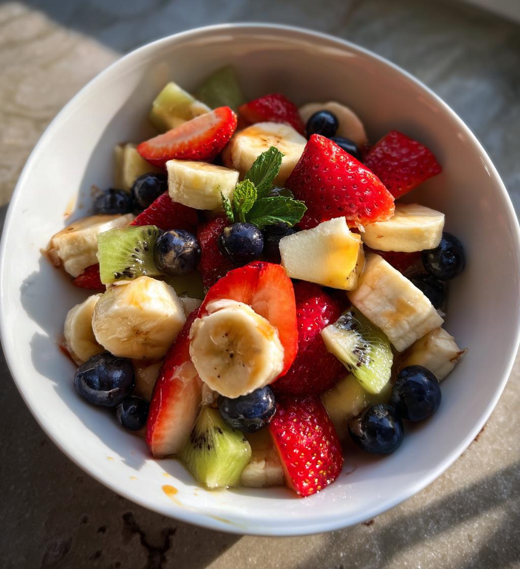 Heerlijke gezonde fruitsalade met 5 seizoensfruitsoorten