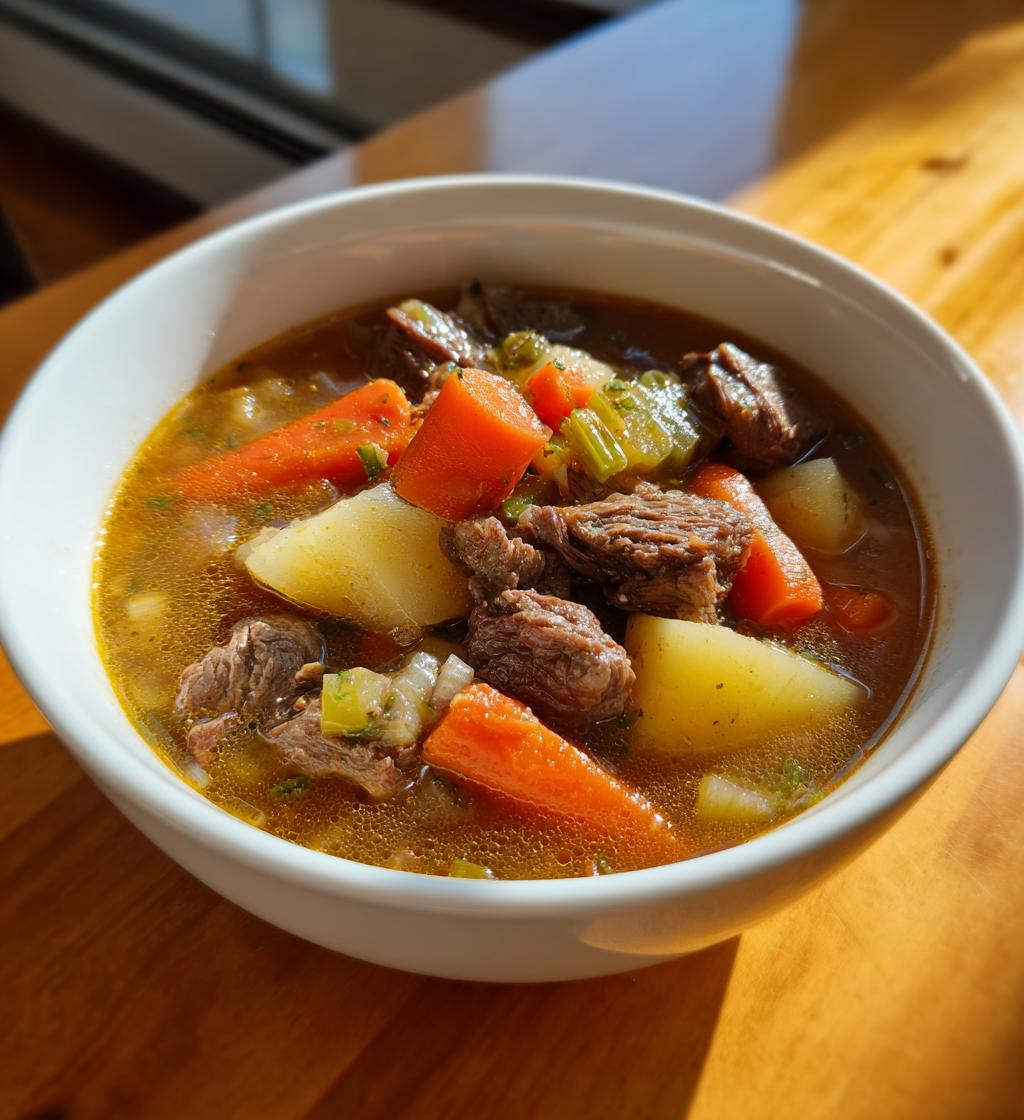 Heerlijke groente-rundvleessoep: 1 simpel recept voor troost