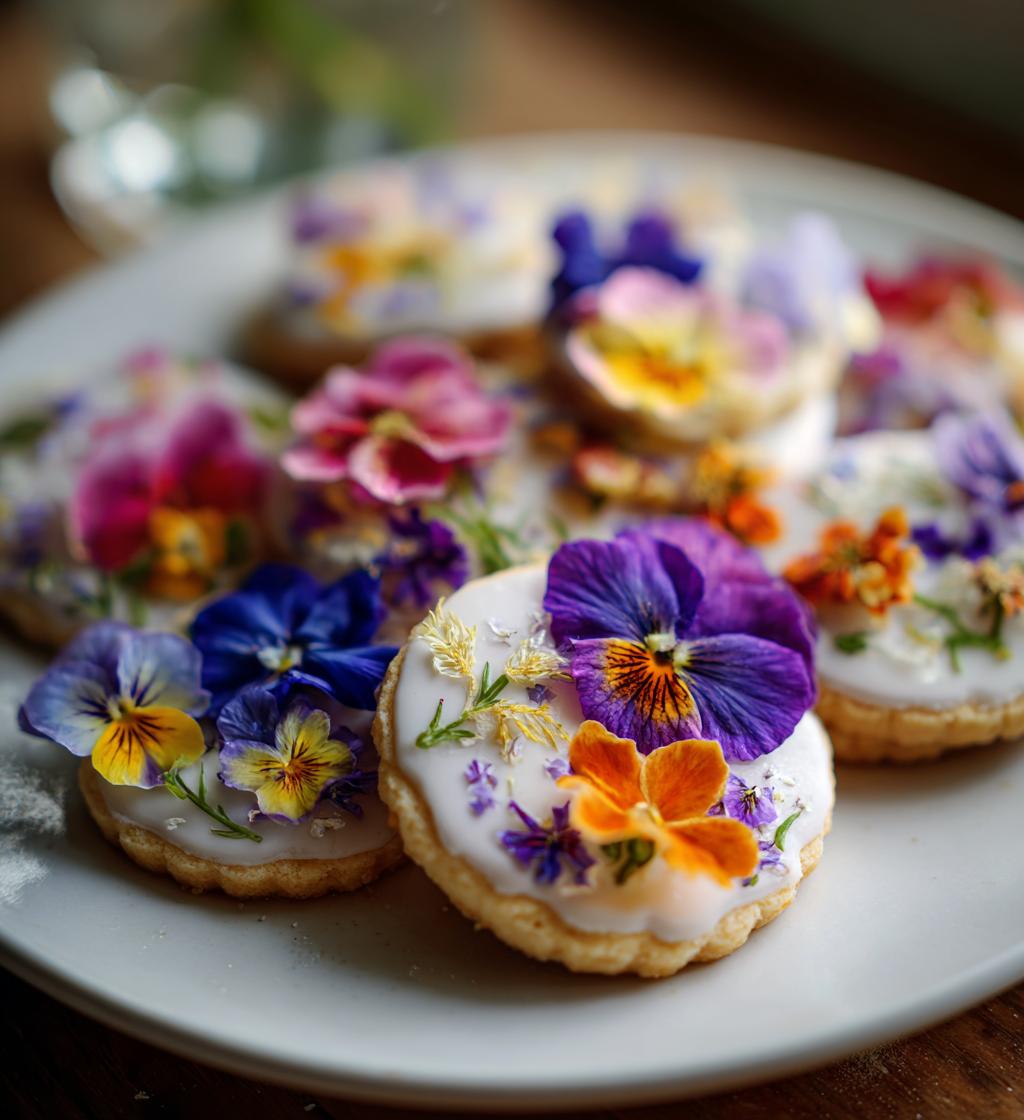 versierde lentebloemkoekjes