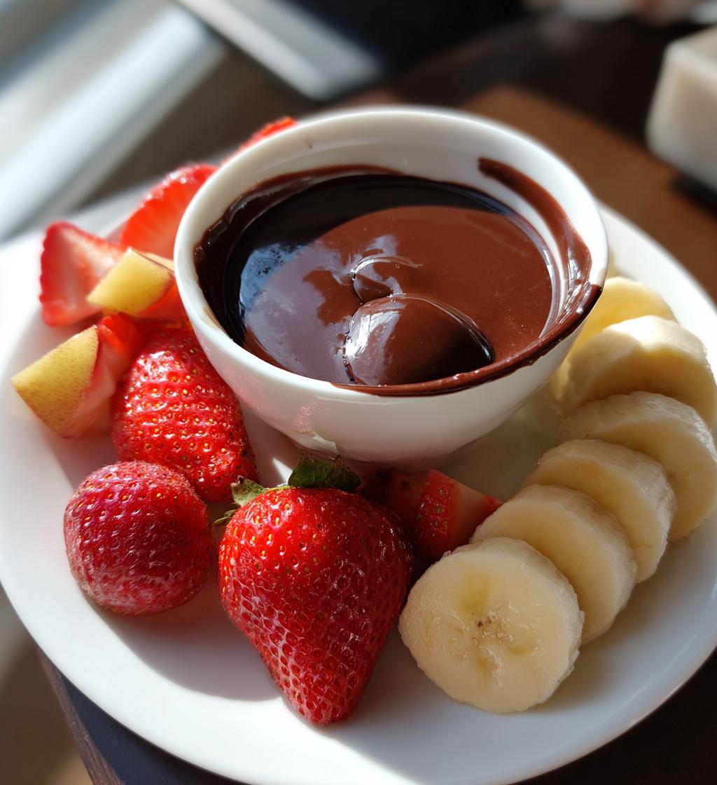 Chocolade fondue met fruit