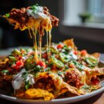 Geladen nacho's met gehakt