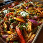 Kip fajitas van de bakplaat