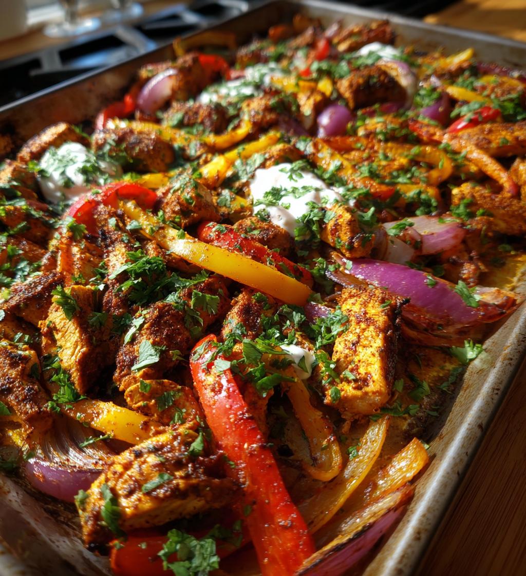 Heerlijke kip fajitas van de bakplaat in 20 minuten