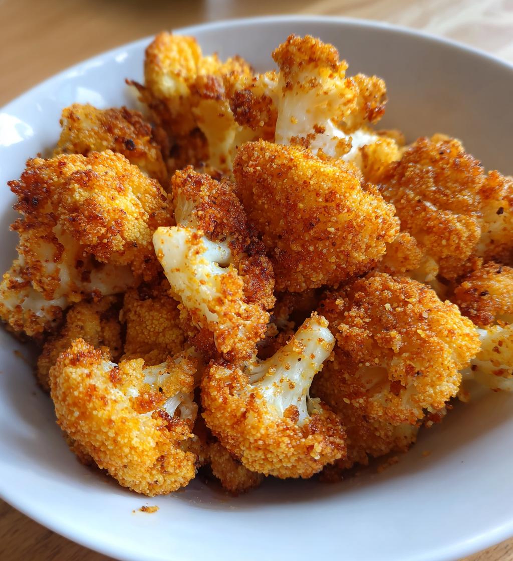 Knapperige luchtfriteuse bloemkool bites in 10 minuten