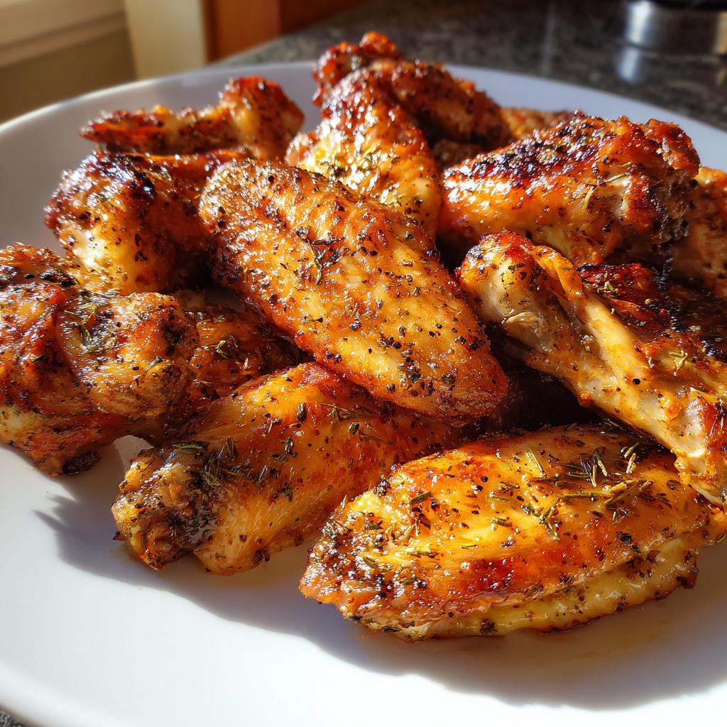 Luchtfriteuse kippenvleugels met citroenpeper