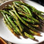 Luchtfriteuse sperziebonen met knoflook