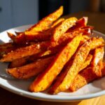 Luchtfriteuse zoete aardappel frietjes