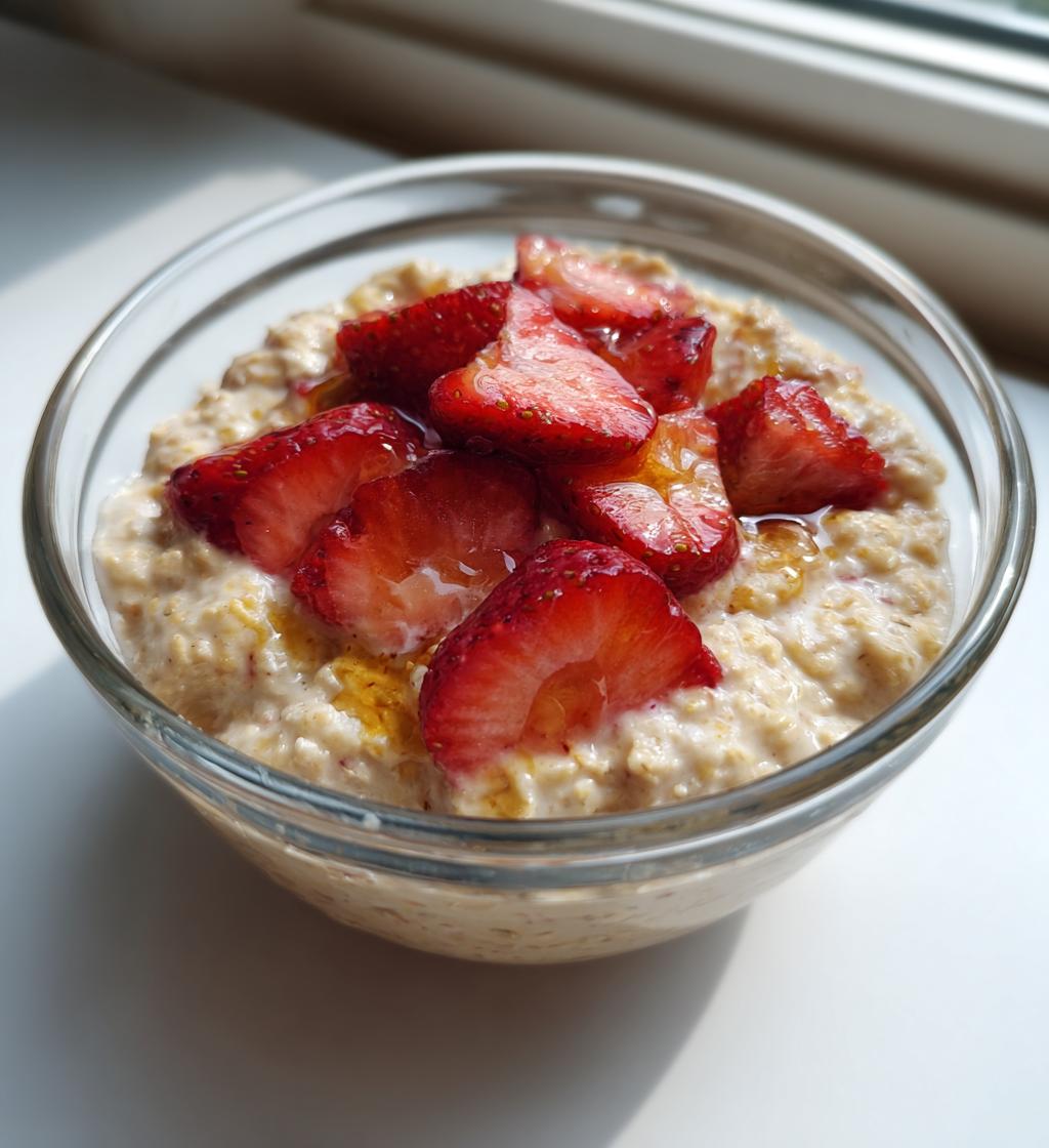 Proteïne overnight oats met aardbeien: in 5 minuten een heerlijk ontbijt