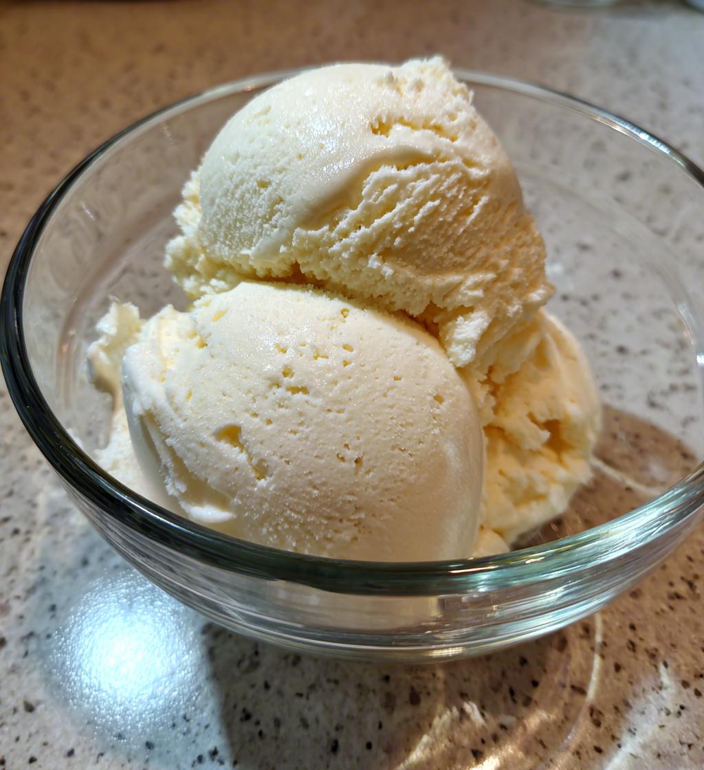 Sneeuw ijs maken met vanille