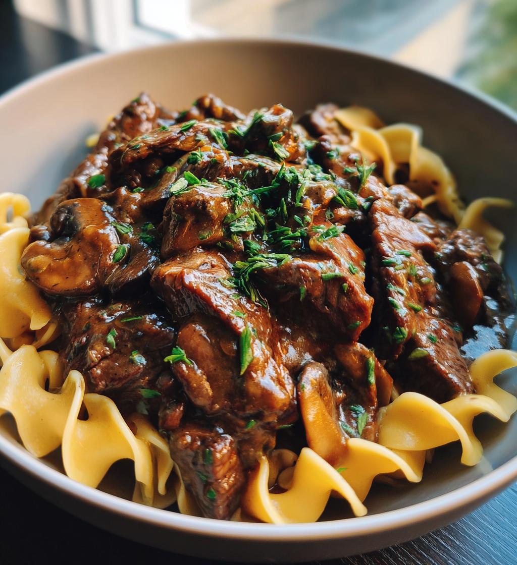 Romige huisgemaakte beef stroganoff in 30 minuten