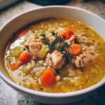 kip wilde rijst soep