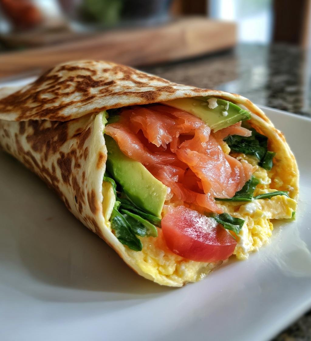 Perfecte ontbijt wrap met zalm in slechts 10 minuten