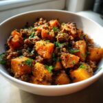 zoete aardappel en gehakt