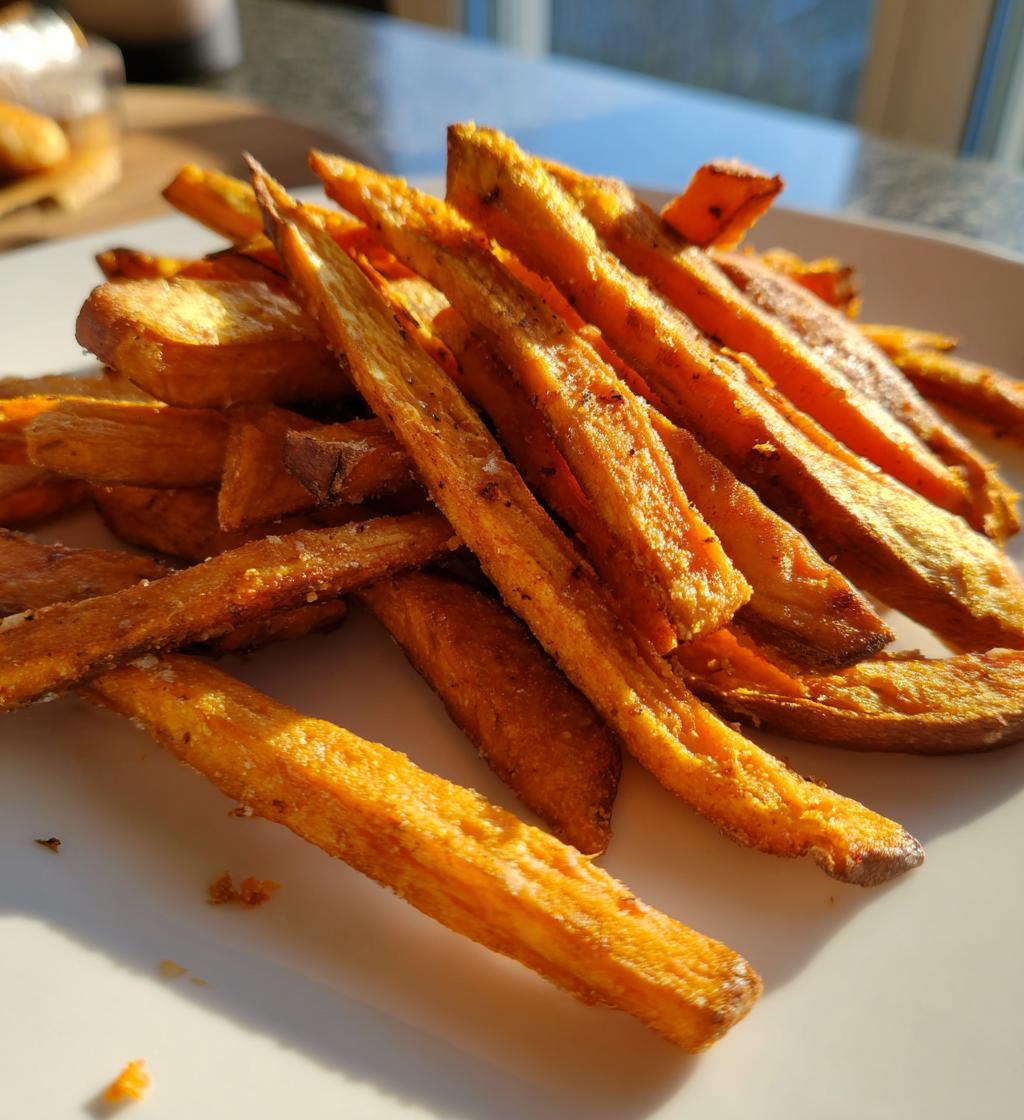 Perfecte zoete aardappel frietjes in airfryer in 25 minuten