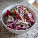 bietensalade met zure haring