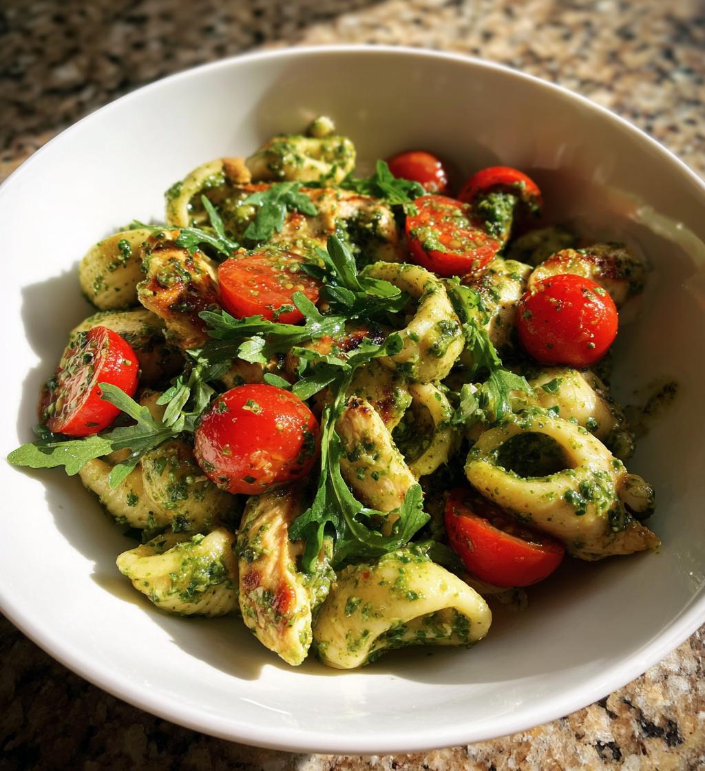 Heerlijke kip pasta pesto salade in slechts 25 minuten
