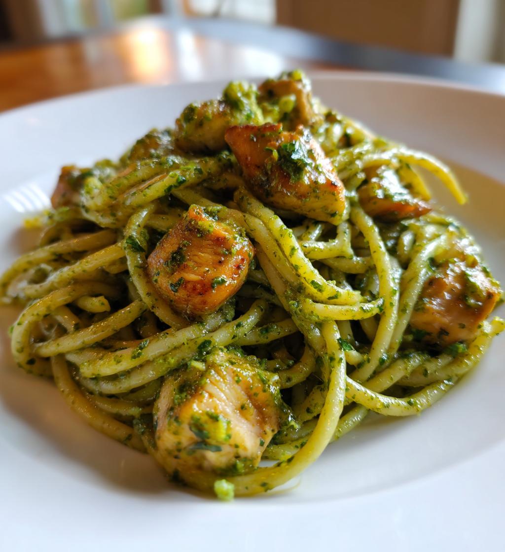 Heerlijke kip pasta pesto in slechts 25 minuten