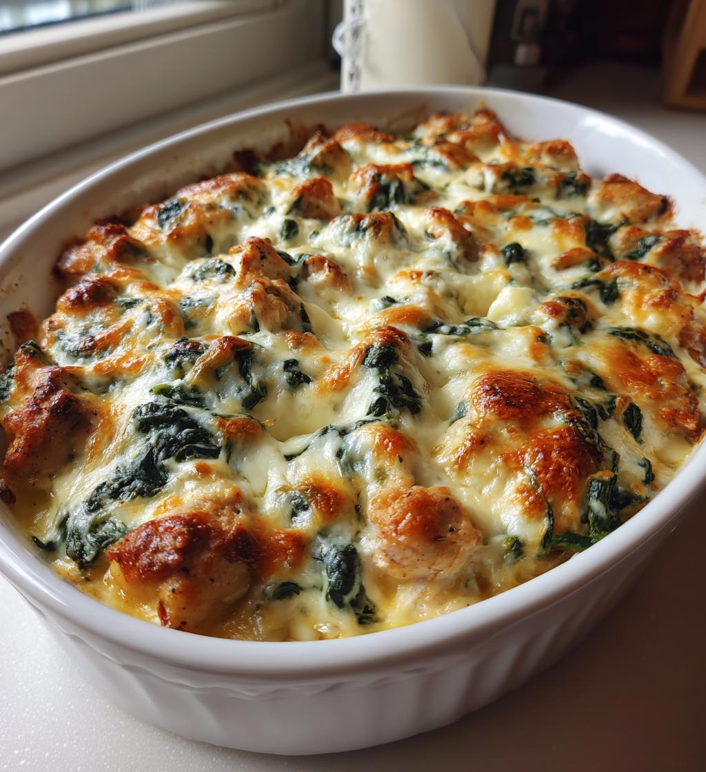 Heerlijke ovenschotel spinazie en kip in maar 40 minuten