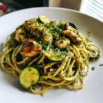 pasta pesto kip courgette