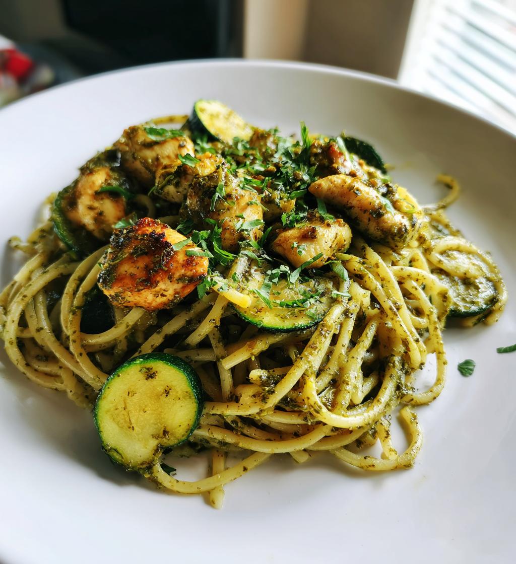 25 minuten naar perfecte pasta pesto kip courgette