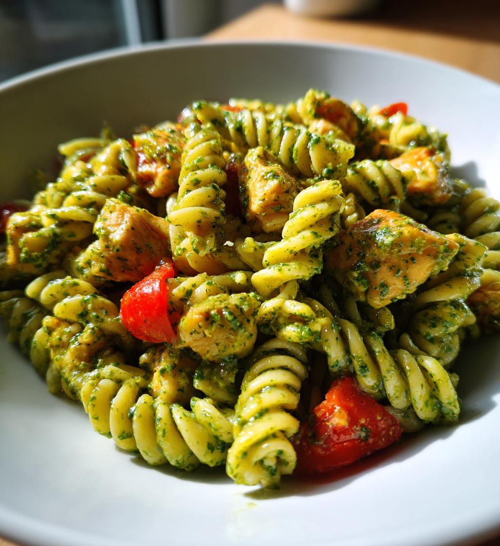 Heerlijke pasta pesto kip tomaat in slechts 25 minuten