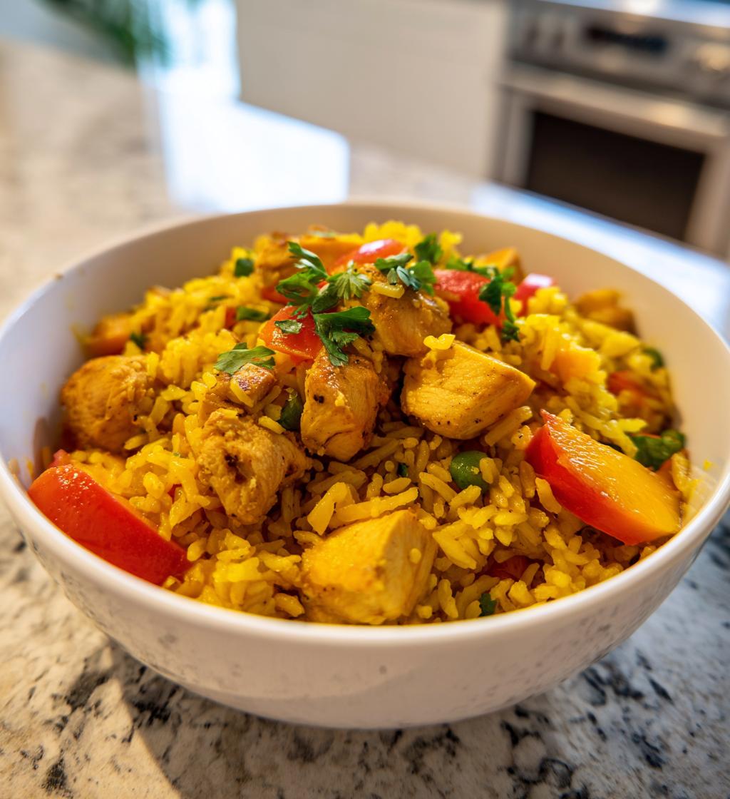 Perfecte pilav met perzik en kip in 30 minuten