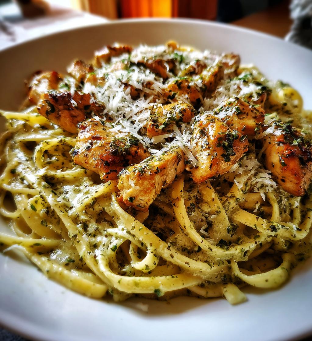 Romige pasta pesto met kip in slechts 25 minuten – geniaal recept!