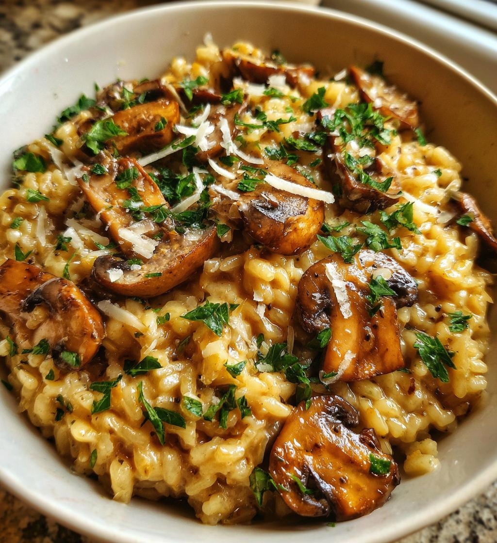 romige risotto met champignons