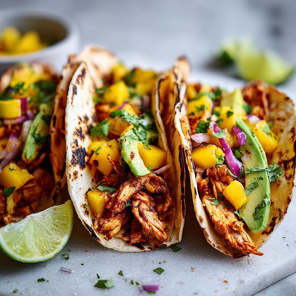 Heerlijke taco recepten met kip en mango in 30 minuten