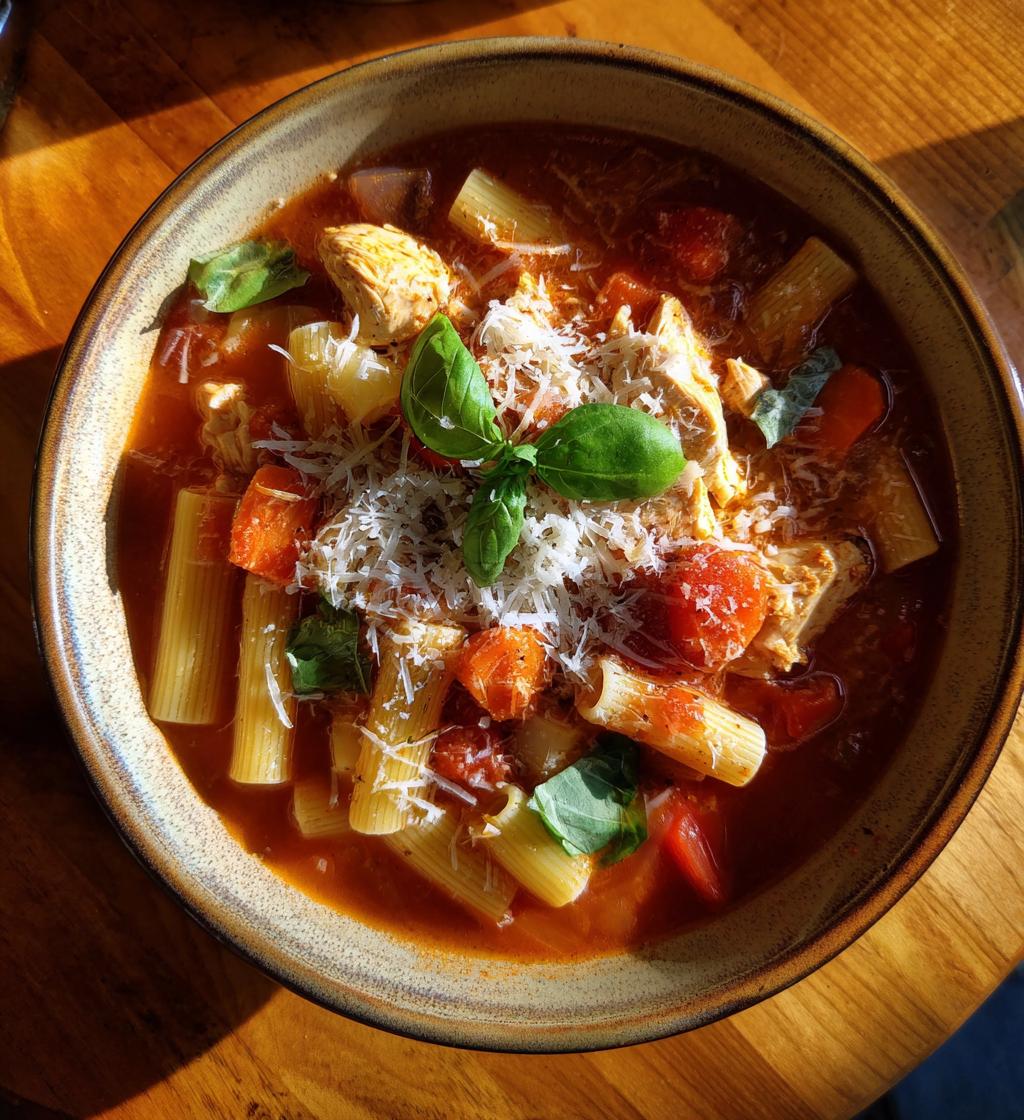 Heerlijke toscaan chicken pasta soup in 30 minuten