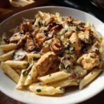 tuscan chicken pasta with mushrooms