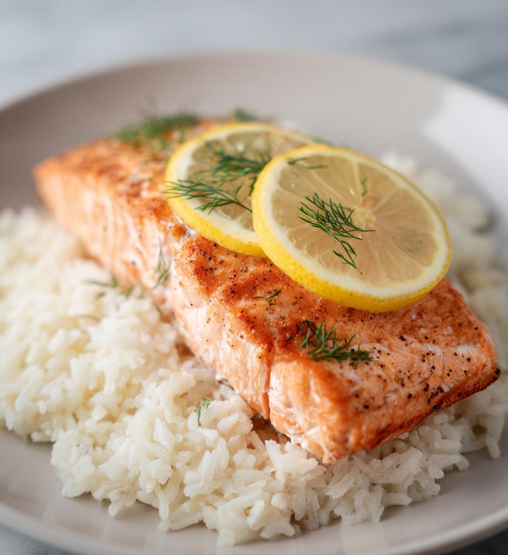 Makkelijk overheerlijke zalm uit de oven met rijst in 30 minuten