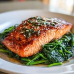 zalm uit de oven recept met spinazie