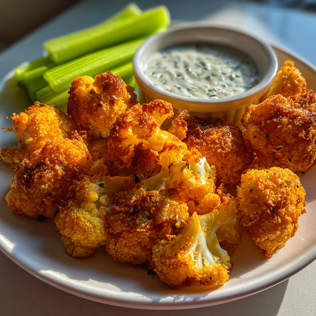 Krokante Air Fryer Buffalo Bloemkool: Perfect in 20 Minuten