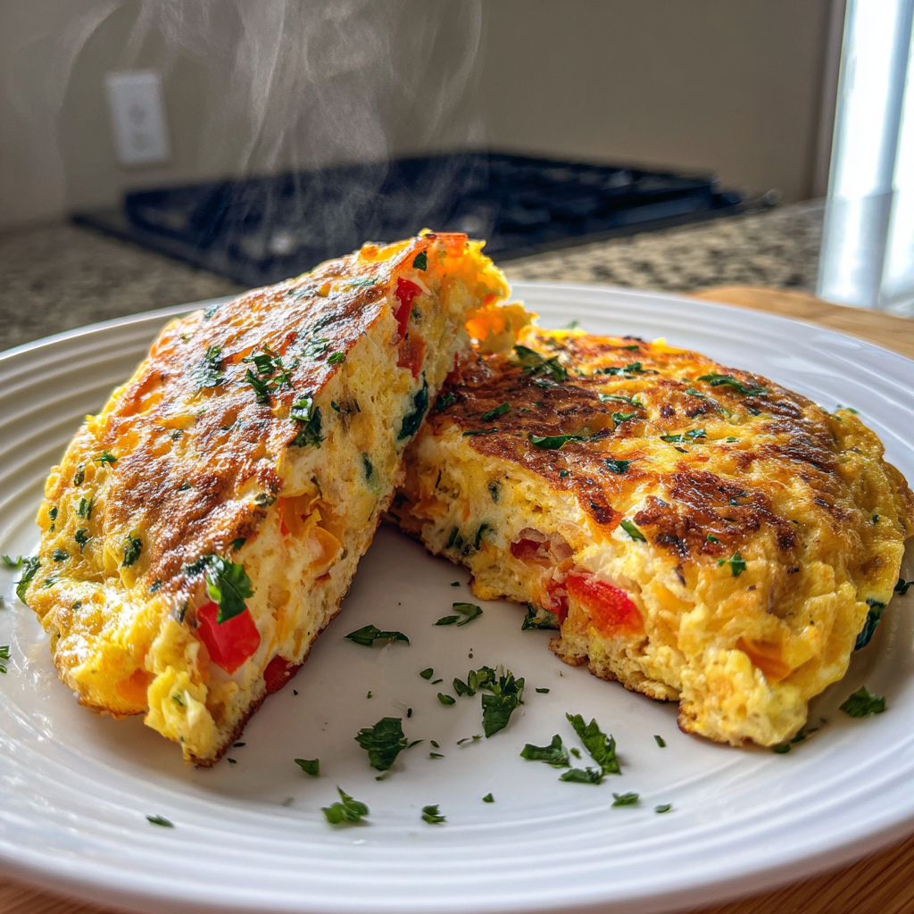 Luchtige Air Fryer Omelet met Groenten in 10 Minuten Perfect