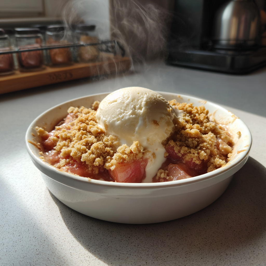 Rabarber Crumble met Vanille-Ijs: Het Perfecte 35 Minuten