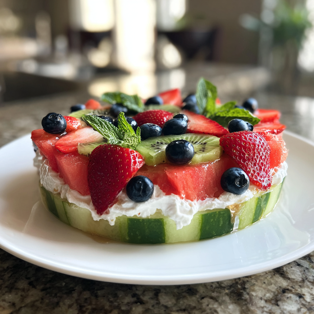 watermeloen pizza traktatie: 8 porties Perfecte zomerse traktatie