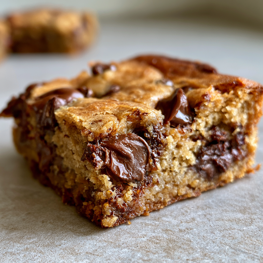 Amandelboter chocoladestukjes blondies met 1 Perfect recept