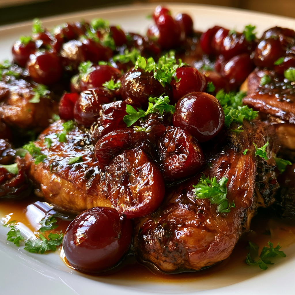 Balsamico kip met geroosterde druiven: 30 minuten voor perfecte smaak