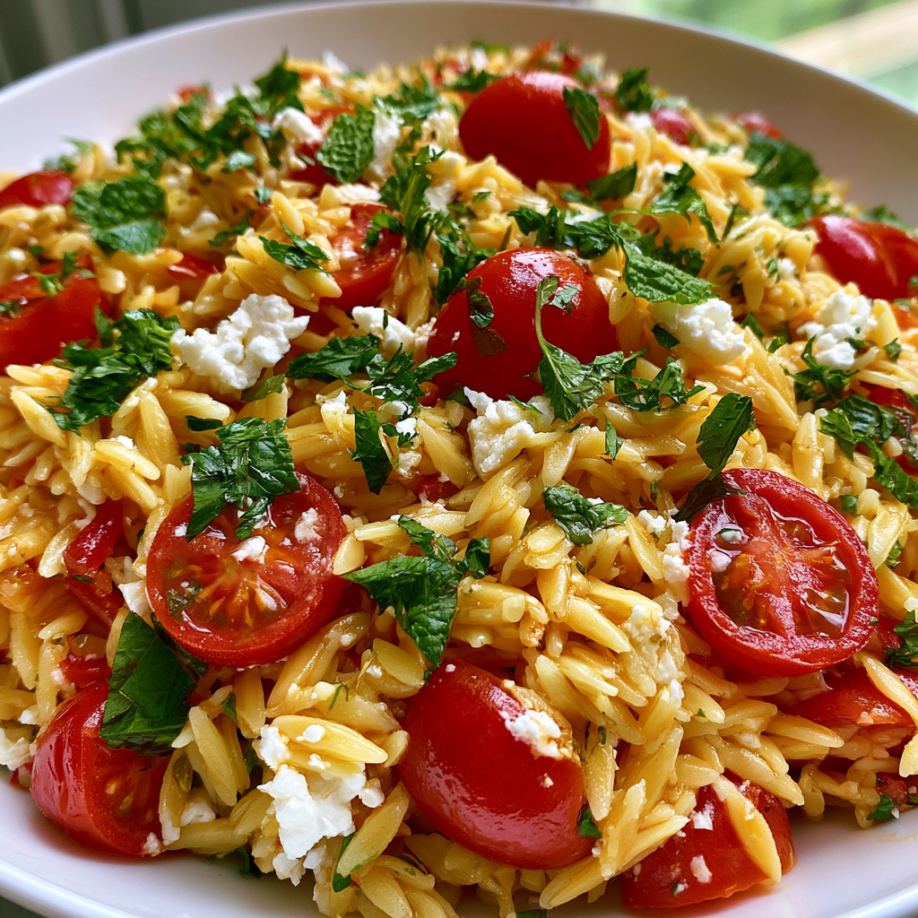 Citroen kruiden orzosalade met feta: Perfect voor elke maaltijd