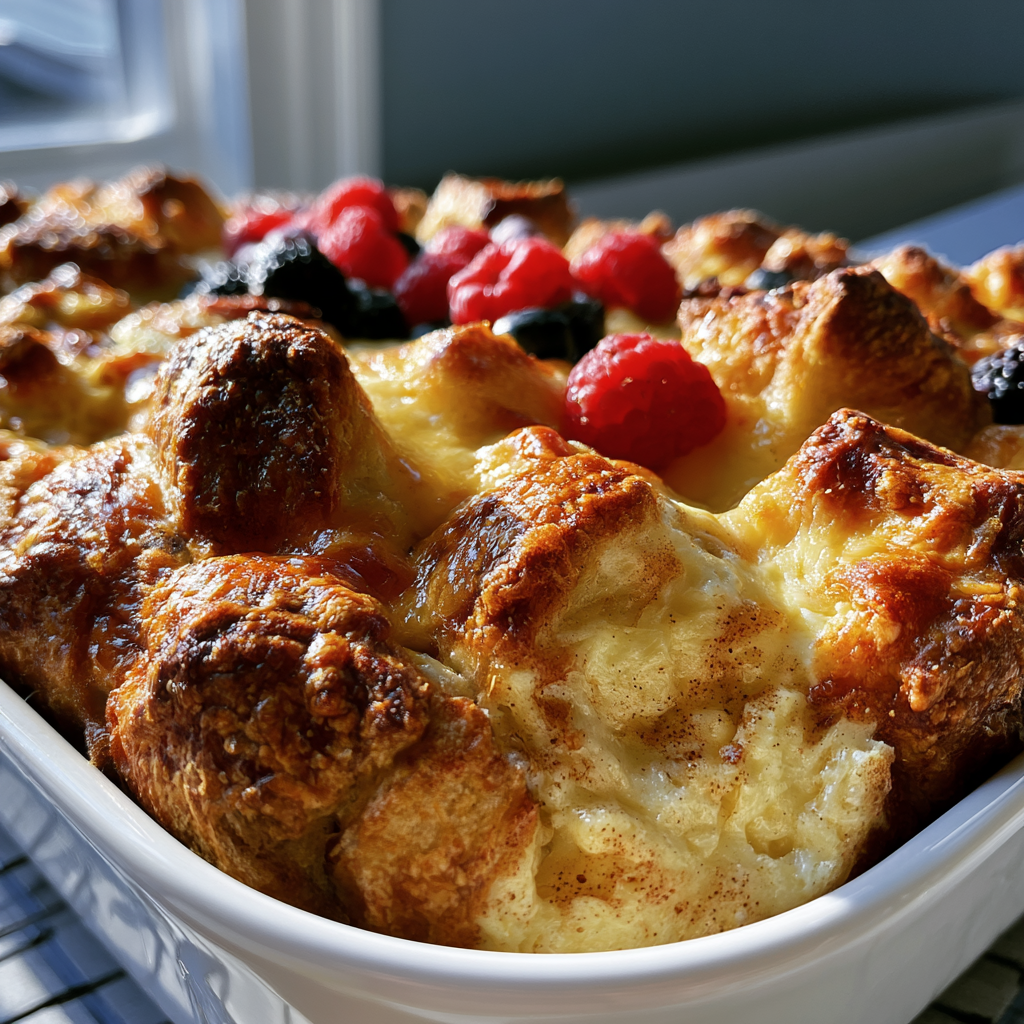 Croissant ontbijtschotel uit de oven met 5 perfect krokante laagjes