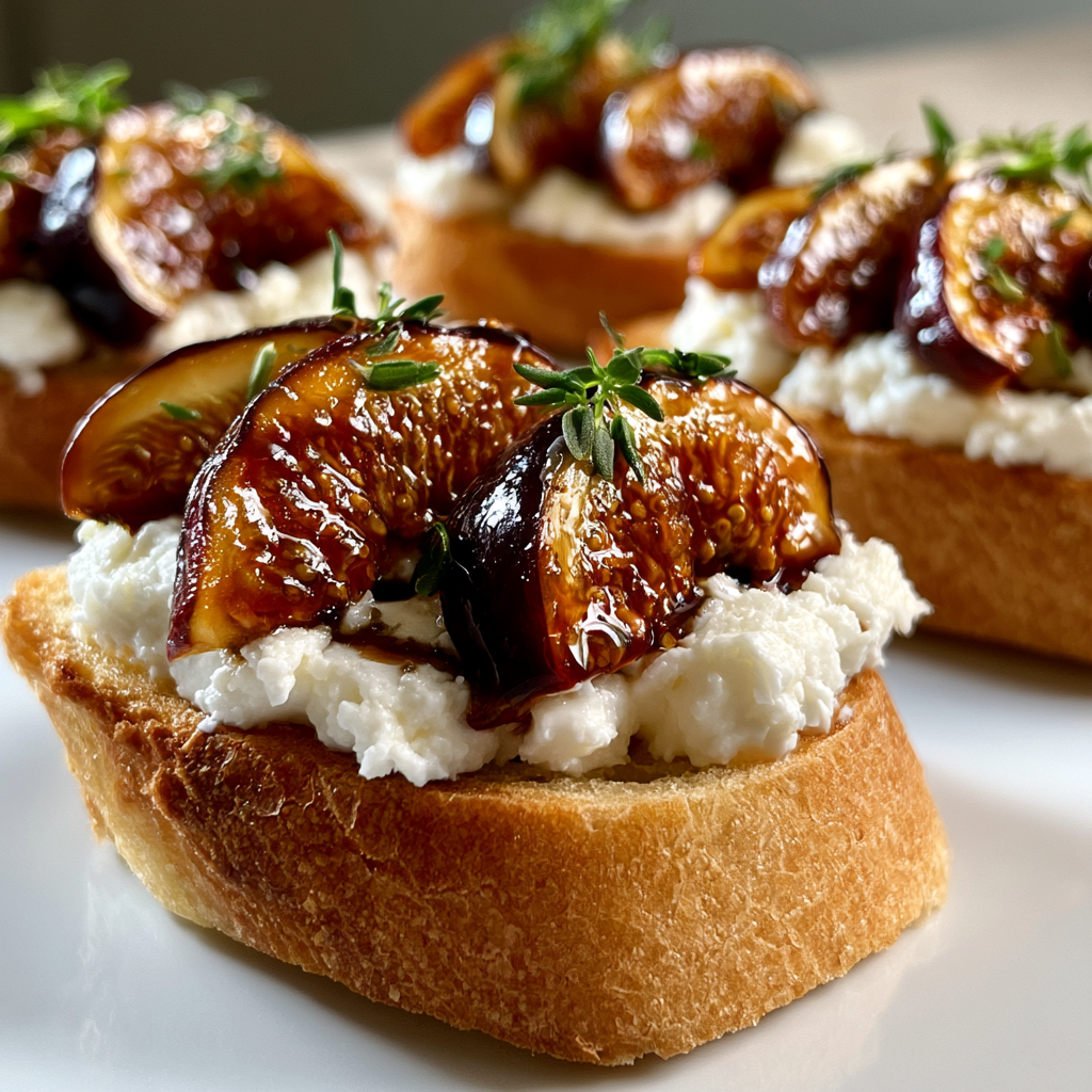 Gekarameliseerde vijgen en geitenkaas crostini met 5 perfecte stappen