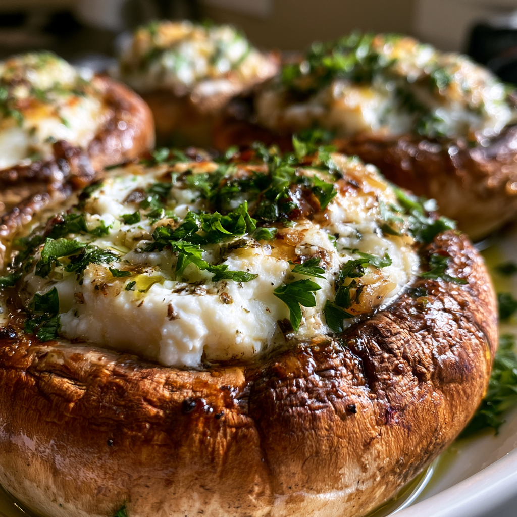 Gevulde champignons met roomkaas en kruiden voor een Perfect hapje