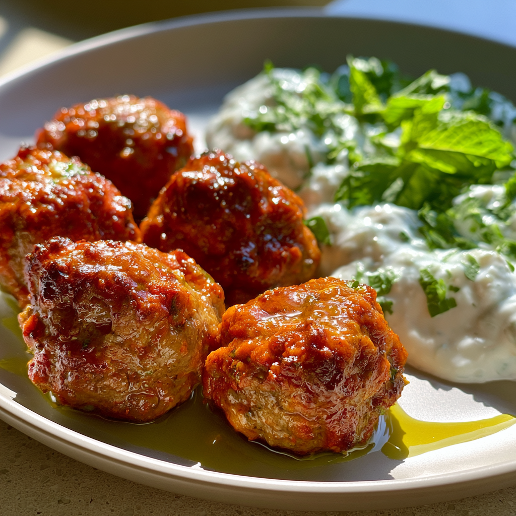 Harissa lamsgehaktballetjes met yoghurtsaus voor een perfect hapje